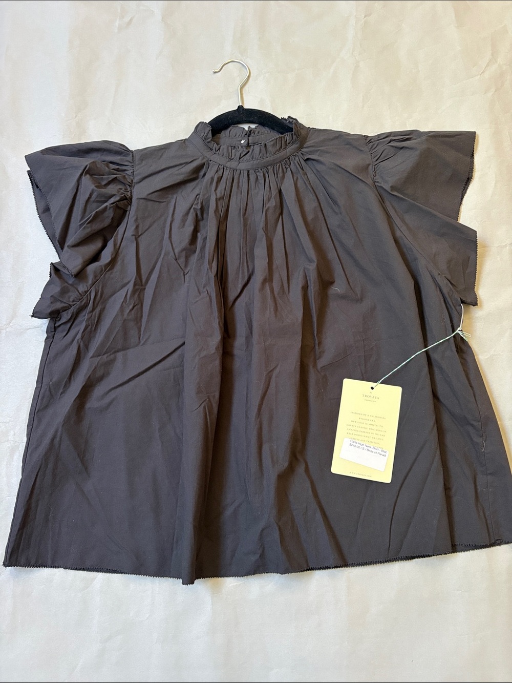 NWT Trovata Carla High neck Shirt Black. Size small.